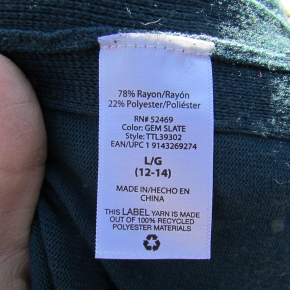 Time and Tru Teal Women's Cardigan - Picture 7 of 7